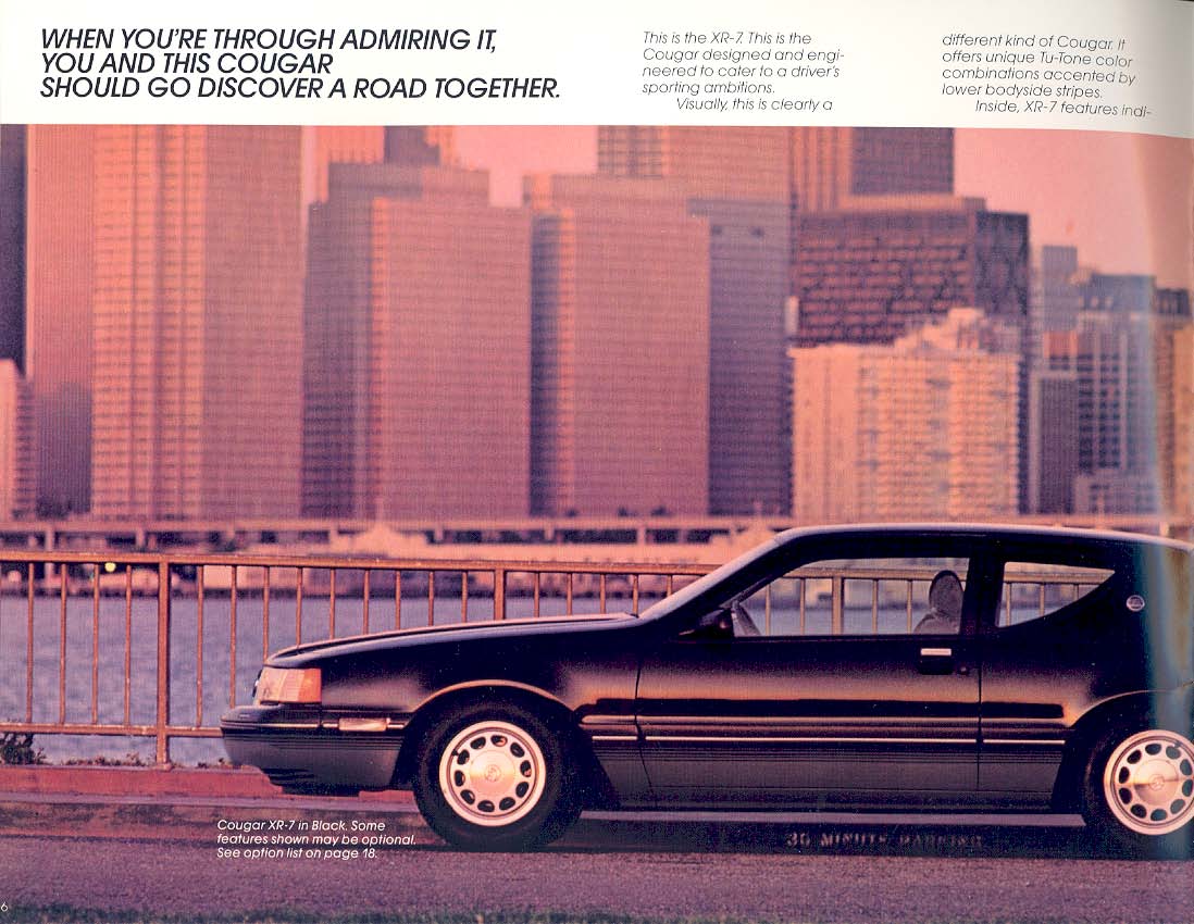1987 Mercury Cougar Brochure Page 18